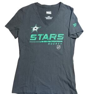 Fanatics Branded Dallas Stars black V-neck t-shirt women's size small